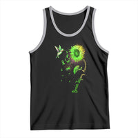 Traumatic Brain Injury Awareness Tank Top Sunflower Hummingbird