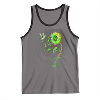 Traumatic Brain Injury Awareness Tank Top Sunflower Hummingbird