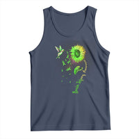 Traumatic Brain Injury Awareness Tank Top Sunflower Hummingbird