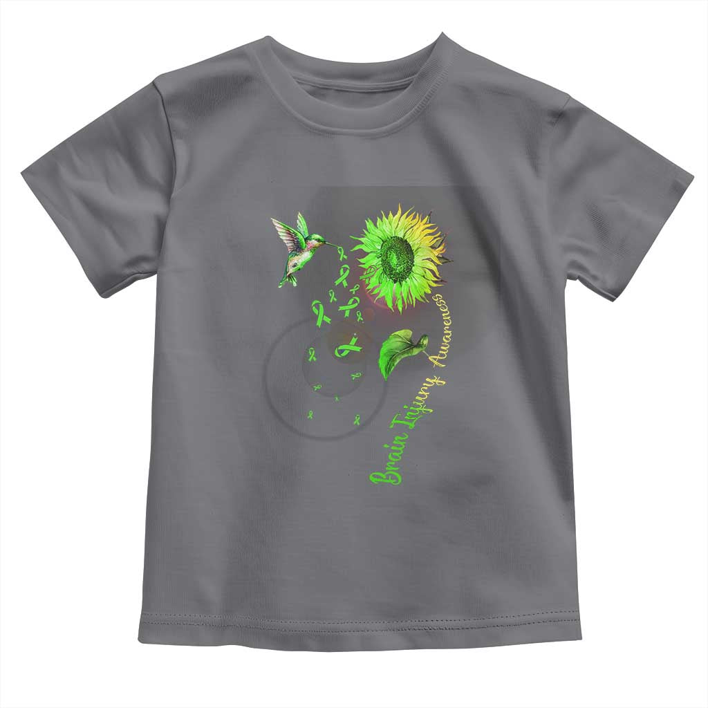 Traumatic Brain Injury Awareness Toddler T Shirt Sunflower Hummingbird