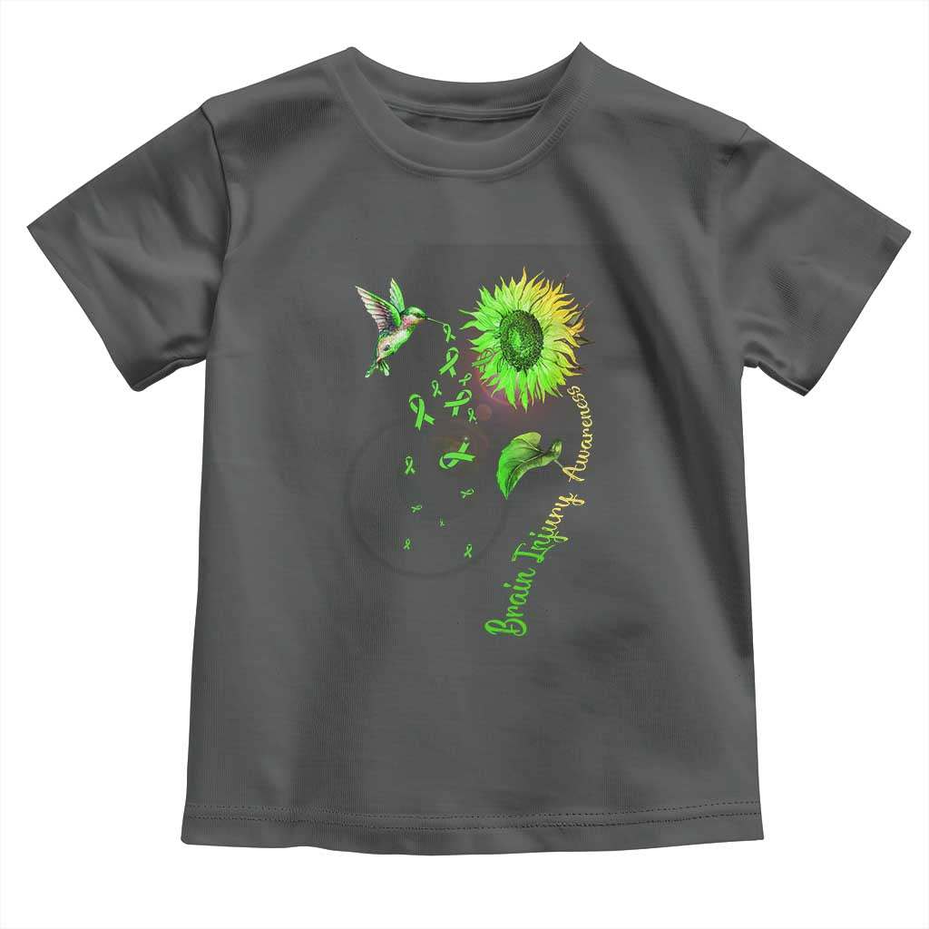 Traumatic Brain Injury Awareness Toddler T Shirt Sunflower Hummingbird