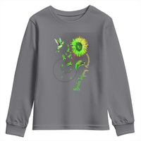 Traumatic Brain Injury Awareness Youth Sweatshirt Sunflower Hummingbird