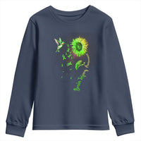 Traumatic Brain Injury Awareness Youth Sweatshirt Sunflower Hummingbird