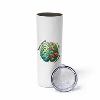 Traumatic Brain Injury Awareness Skinny Tumbler TBI Warrior Green Floral Brain