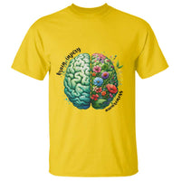 Traumatic Brain Injury Awareness T Shirt TBI Warrior Green Floral Brain