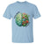 Traumatic Brain Injury Awareness T Shirt TBI Warrior Green Floral Brain