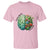 Traumatic Brain Injury Awareness T Shirt TBI Warrior Green Floral Brain