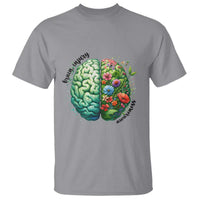 Traumatic Brain Injury Awareness T Shirt TBI Warrior Green Floral Brain