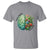 Traumatic Brain Injury Awareness T Shirt TBI Warrior Green Floral Brain