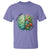 Traumatic Brain Injury Awareness T Shirt TBI Warrior Green Floral Brain