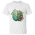 Traumatic Brain Injury Awareness T Shirt TBI Warrior Green Floral Brain