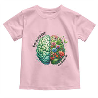 Traumatic Brain Injury Awareness Toddler T Shirt TBI Warrior Green Floral Brain