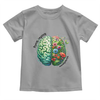 Traumatic Brain Injury Awareness Toddler T Shirt TBI Warrior Green Floral Brain