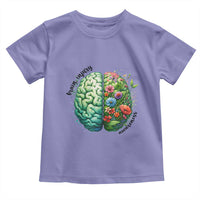 Traumatic Brain Injury Awareness Toddler T Shirt TBI Warrior Green Floral Brain