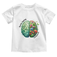 Traumatic Brain Injury Awareness Toddler T Shirt TBI Warrior Green Floral Brain