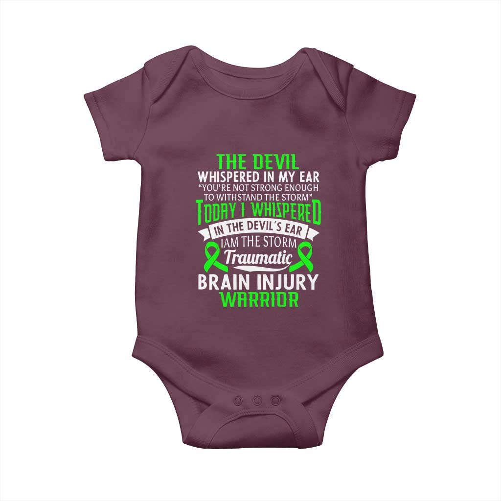 Traumatic Brain Injury Awareness Baby Onesie TBI Warrior I Am The Storm