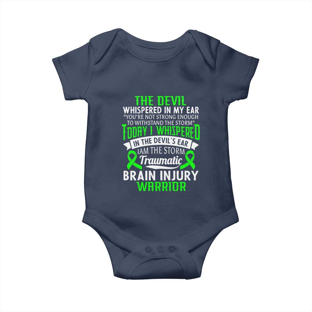 Traumatic Brain Injury Awareness Baby Onesie TBI Warrior I Am The Storm