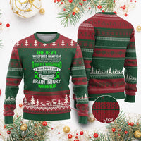 Traumatic Brain Injury Awareness Ugly Christmas Sweater TBI Warrior I Am The Storm - Wonder Print Shop