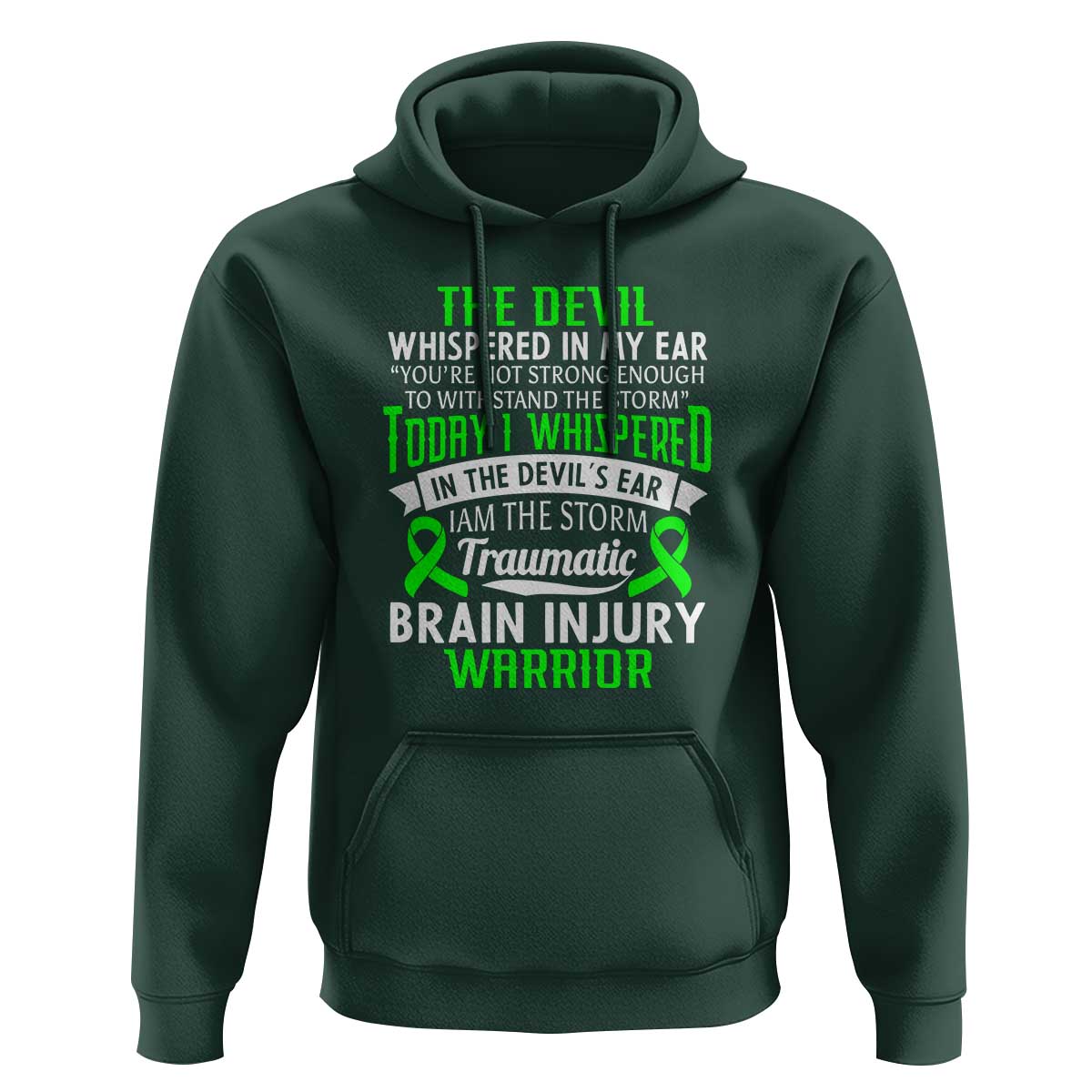 Traumatic Brain Injury Awareness Hoodie TBI Warrior I Am The Storm