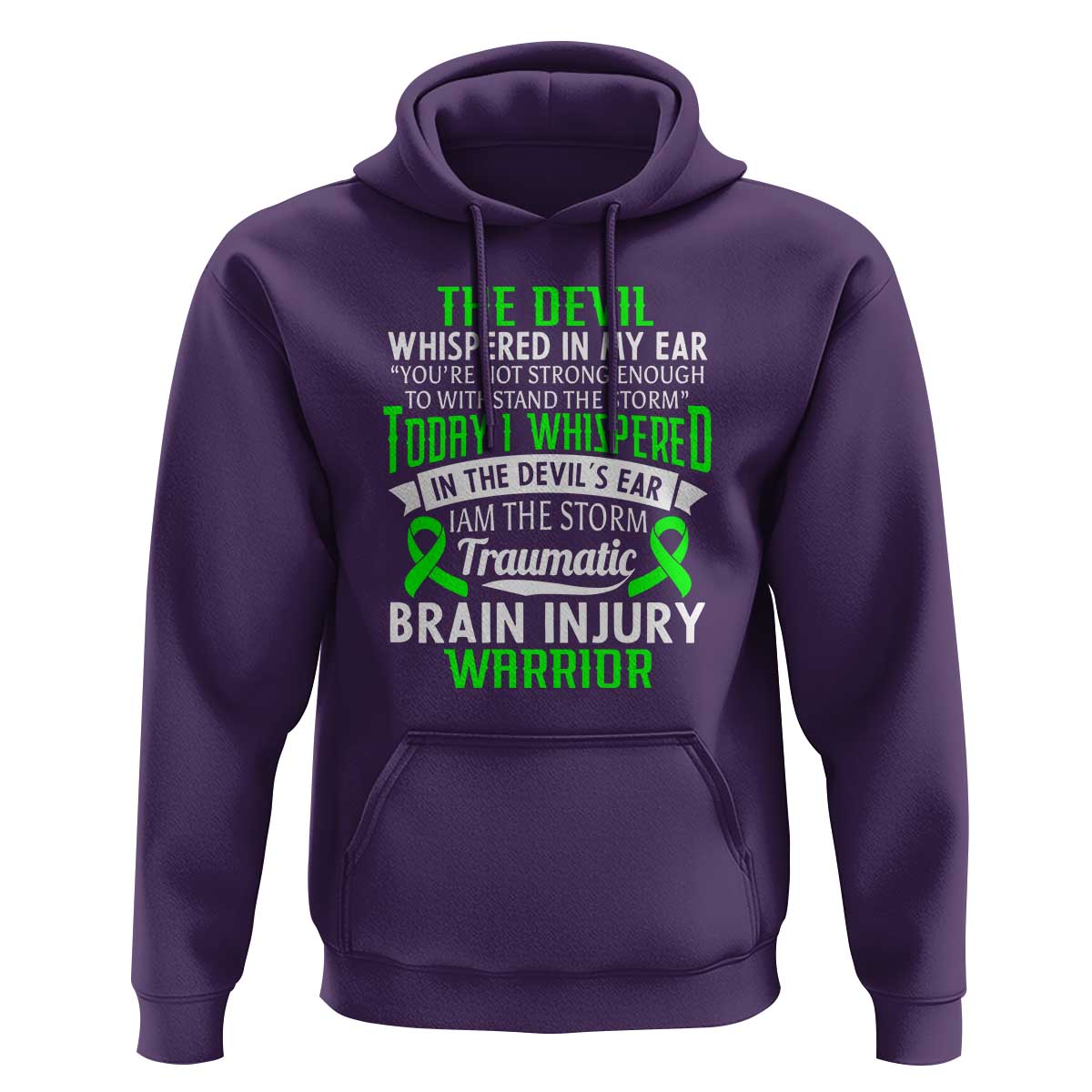Traumatic Brain Injury Awareness Hoodie TBI Warrior I Am The Storm