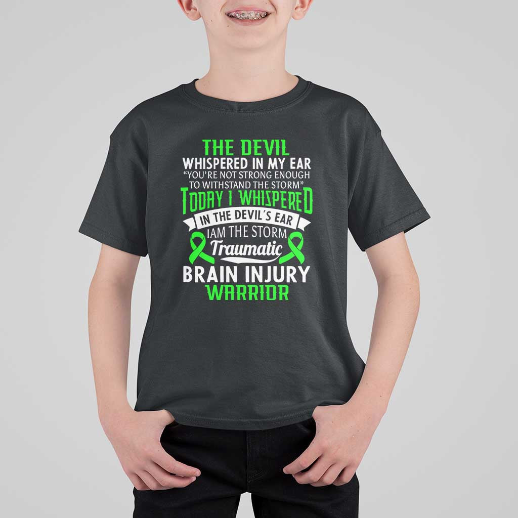 Traumatic Brain Injury Awareness T Shirt For Kid TBI Warrior I Am The Storm