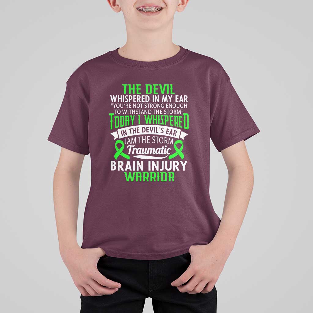Traumatic Brain Injury Awareness T Shirt For Kid TBI Warrior I Am The Storm
