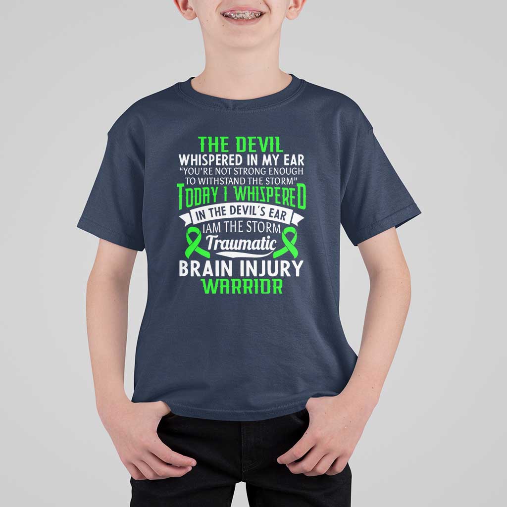 Traumatic Brain Injury Awareness T Shirt For Kid TBI Warrior I Am The Storm