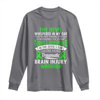 Traumatic Brain Injury Awareness Long Sleeve Shirt TBI Warrior I Am The Storm