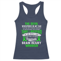 Traumatic Brain Injury Awareness Racerback Tank Top TBI Warrior I Am The Storm