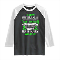 Traumatic Brain Injury Awareness Raglan Shirt TBI Warrior I Am The Storm