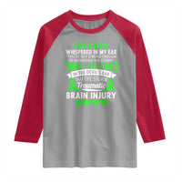 Traumatic Brain Injury Awareness Raglan Shirt TBI Warrior I Am The Storm