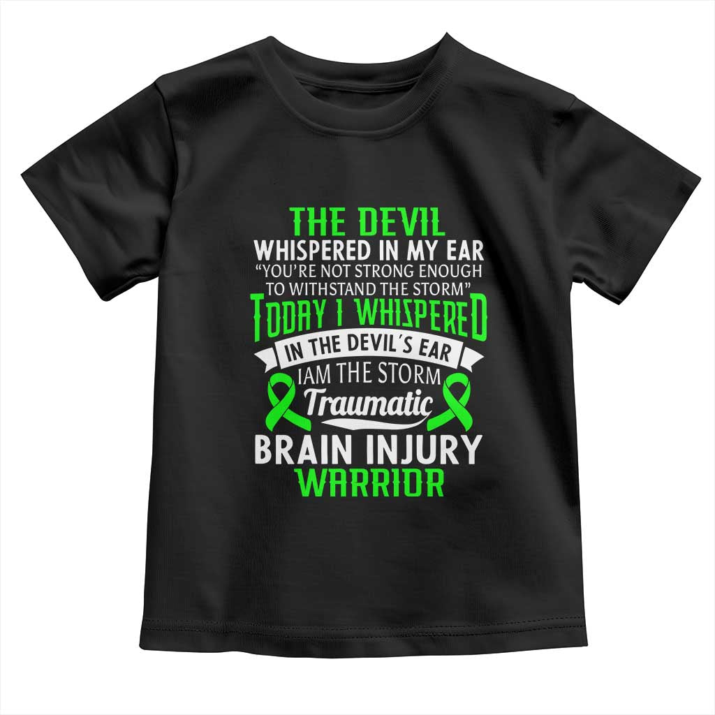 Traumatic Brain Injury Awareness Toddler T Shirt TBI Warrior I Am The Storm
