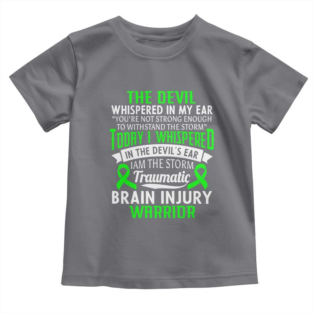 Traumatic Brain Injury Awareness Toddler T Shirt TBI Warrior I Am The Storm