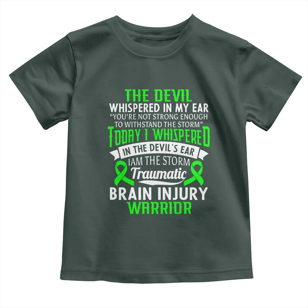 Traumatic Brain Injury Awareness Toddler T Shirt TBI Warrior I Am The Storm