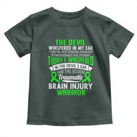 Traumatic Brain Injury Awareness Toddler T Shirt TBI Warrior I Am The Storm