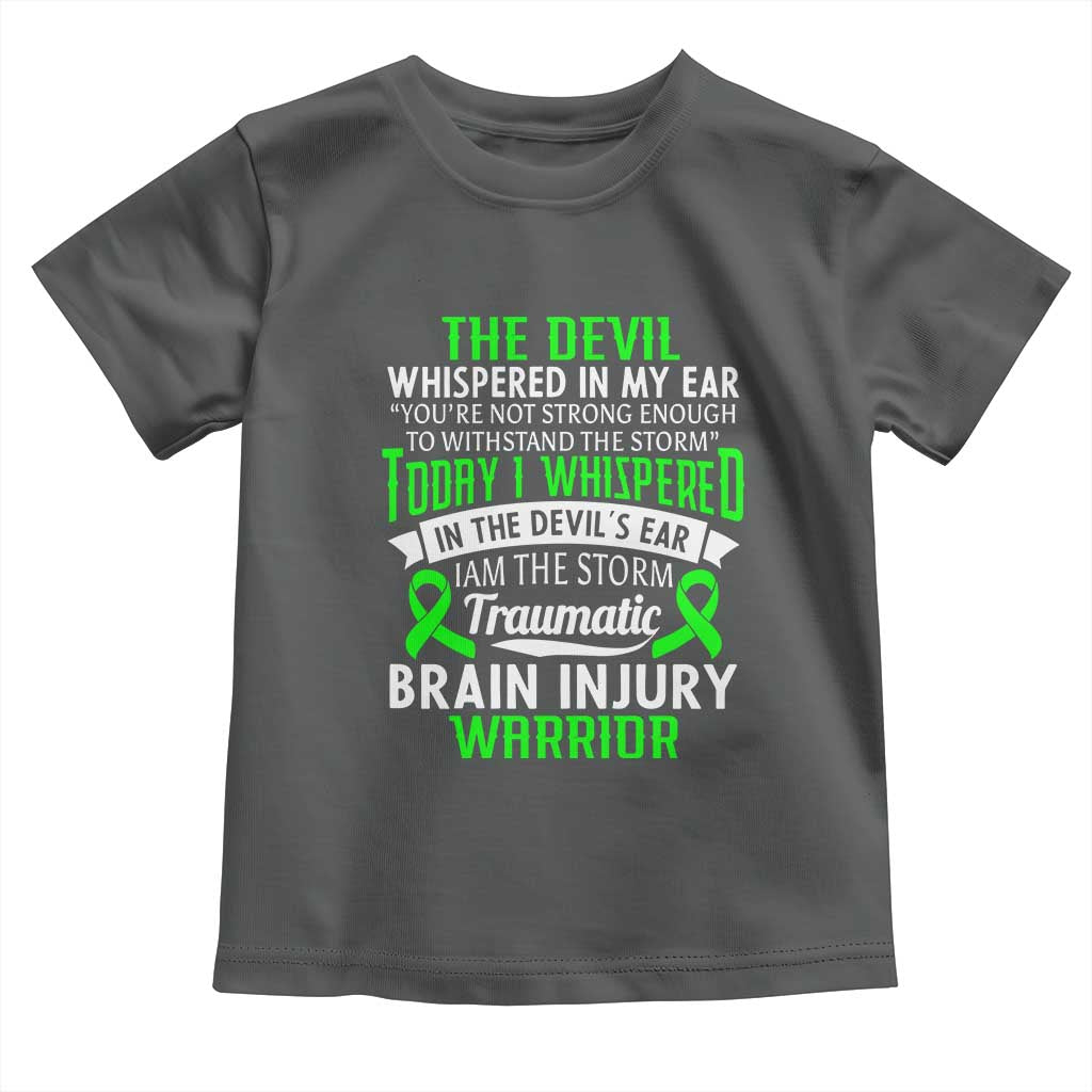 Traumatic Brain Injury Awareness Toddler T Shirt TBI Warrior I Am The Storm