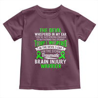 Traumatic Brain Injury Awareness Toddler T Shirt TBI Warrior I Am The Storm