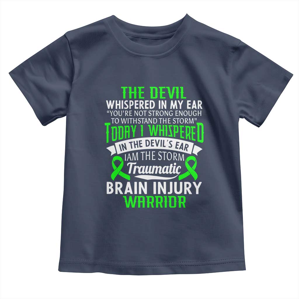 Traumatic Brain Injury Awareness Toddler T Shirt TBI Warrior I Am The Storm