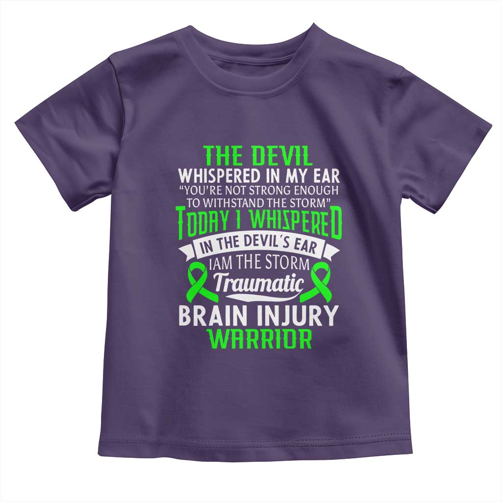 Traumatic Brain Injury Awareness Toddler T Shirt TBI Warrior I Am The Storm
