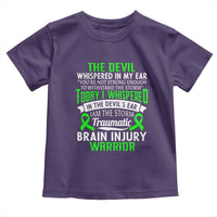 Traumatic Brain Injury Awareness Toddler T Shirt TBI Warrior I Am The Storm