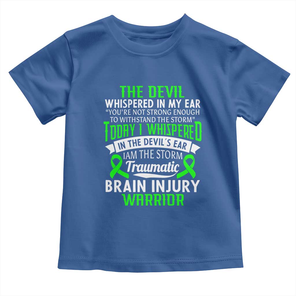 Traumatic Brain Injury Awareness Toddler T Shirt TBI Warrior I Am The Storm