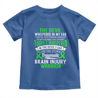 Traumatic Brain Injury Awareness Toddler T Shirt TBI Warrior I Am The Storm
