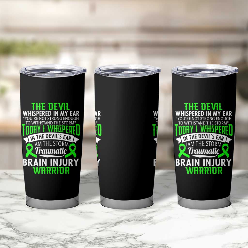 Traumatic Brain Injury Awareness Tumbler Cup TBI Warrior I Am The Storm