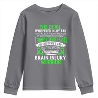 Traumatic Brain Injury Awareness Youth Sweatshirt TBI Warrior I Am The Storm