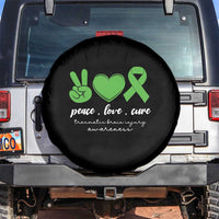 Traumatic Brain Injury Awareness Spare Tire Cover Peace Love Cure TBI Warrior