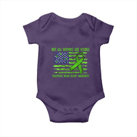 Traumatic Brain Injury Awareness Baby Onesie Not All Wounds Are Visible TBI Warrior American Flag