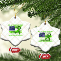 Traumatic Brain Injury Awareness Ceramic Ornament Not All Wounds Are Visible TBI Warrior American Flag - Wonder Print Shop