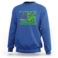 Traumatic Brain Injury Awareness Sweatshirt Not All Wounds Are Visible TBI Warrior American Flag