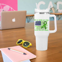 Traumatic Brain Injury Awareness Tumbler With Handle Not All Wounds Are Visible TBI Warrior American Flag