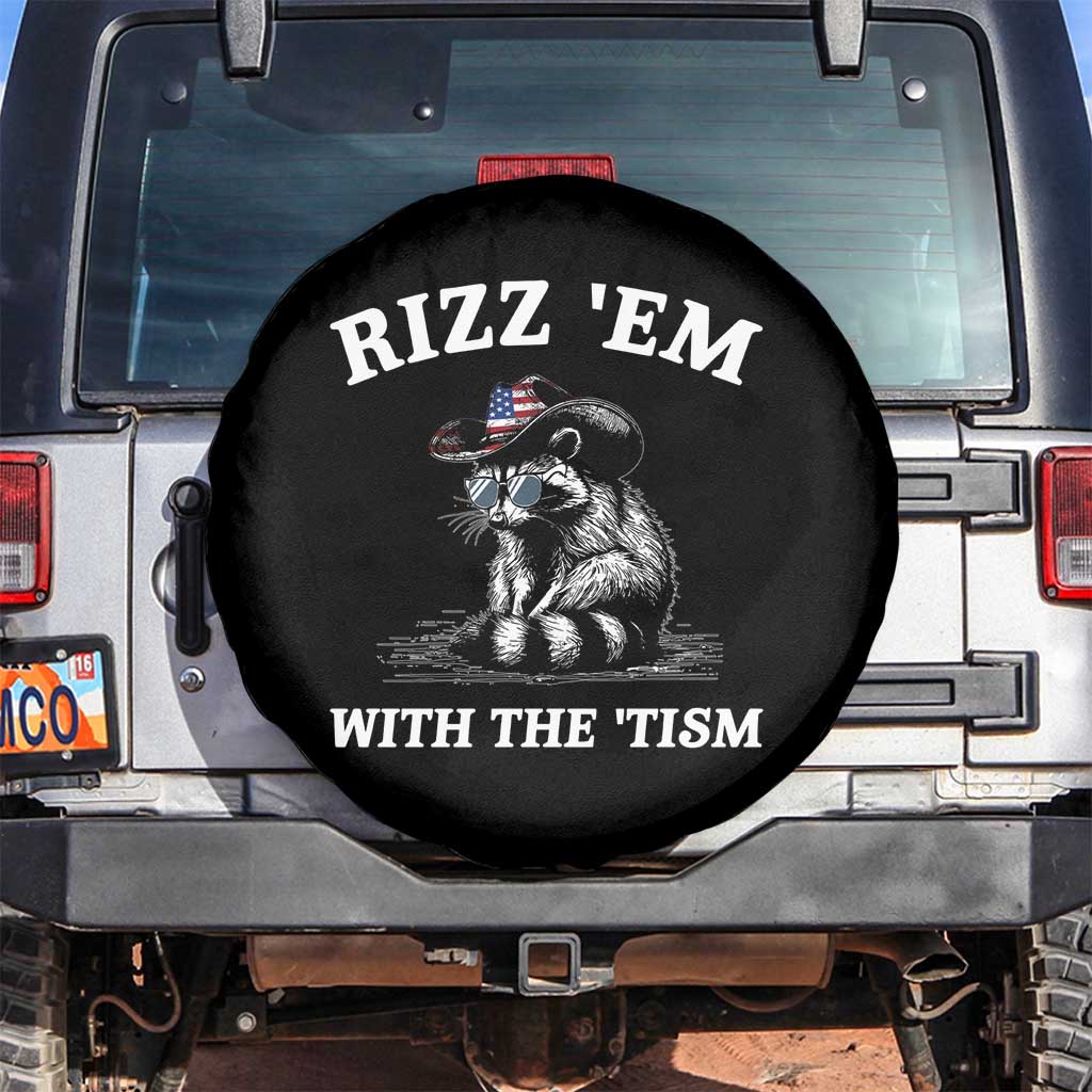 Autism Racoon Cowboy Spare Tire Cover Rizz Em With The Tism